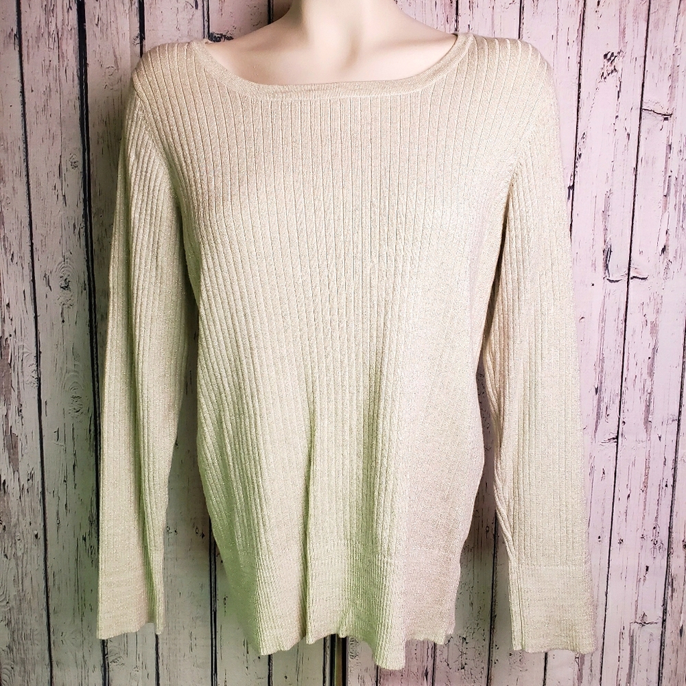 Faded Glory Sparkle Ladies Long Sleeve Sweater XXL